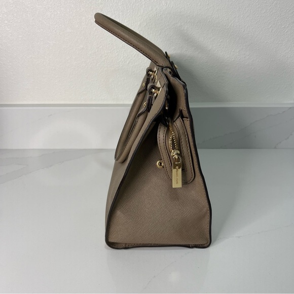 Michael Kors Quinn Saffiano Leather Satchel Large Bag Handbag Purse - Picture 6 of 16